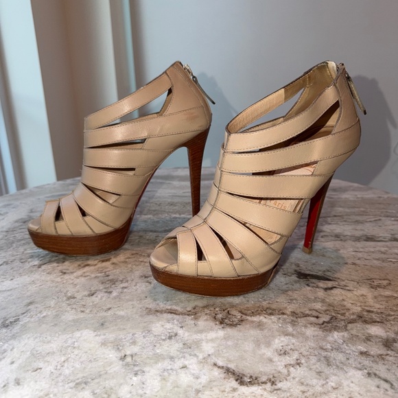 Christian Louboutin Leather Ankle Booties - Picture 1 of 6